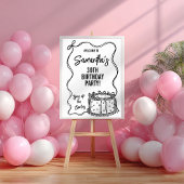 20代30歳の誕生日サインを結ぶブラックボウ ポスター