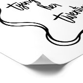 20代30歳の誕生日サインを結ぶブラックボウ ポスター (角)