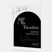 20代 RIP こんにちは30代 30歳の誕生日パーティー ウェルカムサイン アクリルサイン (傾斜)