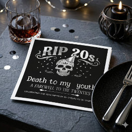 20代 RIP 我が青春に死を 30歳の誕生日パーティー スタンダードカクテルナプキン