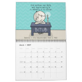 20信じXXのハートカレンダーと共に カレンダー (3月 2027)