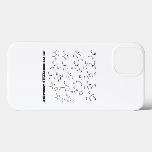 20個のアミノ酸を同定できるか?生化学 Case-Mate iPhoneケース (裏面 (横))