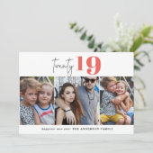 20個のボールドグラフィックマルチフォト新年 シーズンカード (スタンド正面)