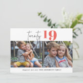 20個のボールドグラフィックマルチフォト新年 シーズンカード (スタンド正面)