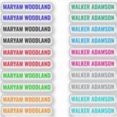 20個のラベルのセットカラフル、透明な名前ステッカー シール (正面)