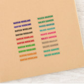 20個のラベルのセットカラフル、透明な名前ステッカー シール