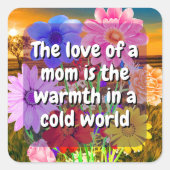 20個分のフローラ母引用文 | ラブマママスティッカー スクエアシール (正面)