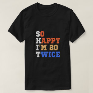 20倍の誕生日ユーモア Tシャツ