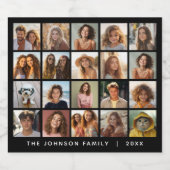 20写真テンプレートコラージュとカスタム文字 ビールラベル (シングルラベル)