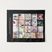 20写真テンプレートコラージュパーソナライズされた タペストリー (正面(横))