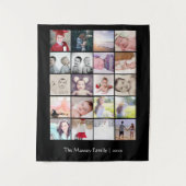 20写真テンプレートコラージュパーソナライズされた タペストリー (正面)