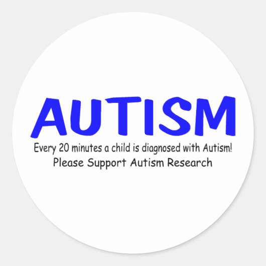 20分ごとに自閉症生まれである ラウンドシール (正面)