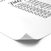 20卓の大きな結婚式ゲスト席次表 ポスター (角)