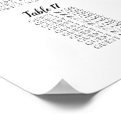 20卓の大きな結婚式ゲスト席次表 ポスター (角)