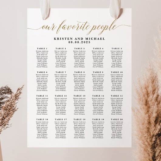 20台のお気に入りの座席表を分類 ポスター