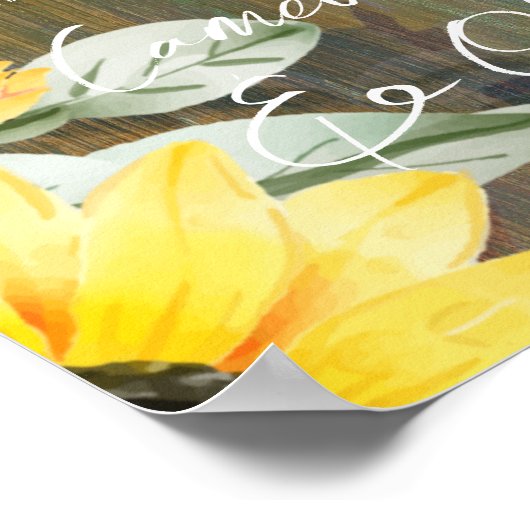 20台の木製素朴ひまわりフォトシーティング ポスター (角)