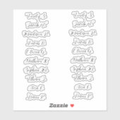 20名のお客様モダンの書エレガント道 シール (シート)