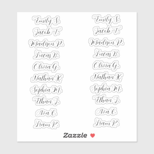 20名のお客様モダンの書エレガント道 シール (シート)