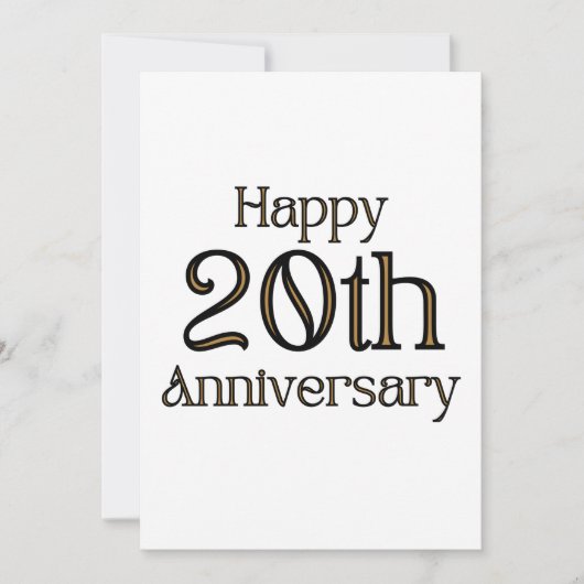 20周年おめでとうございますの招待状 招待状 (正面)