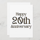 20周年おめでとうございますの招待状 招待状 (正面/裏面)