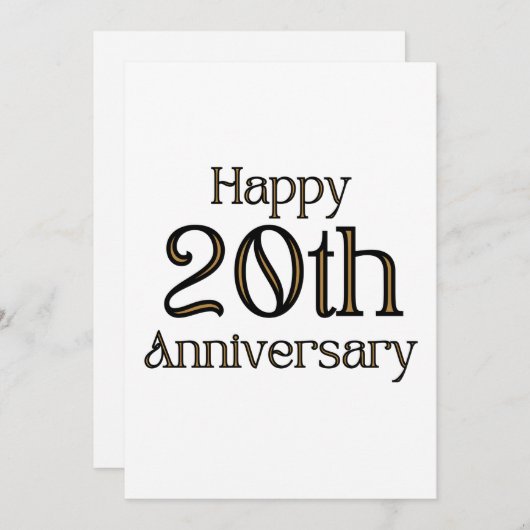 20周年おめでとうございますの招待状 招待状 (正面/裏面)