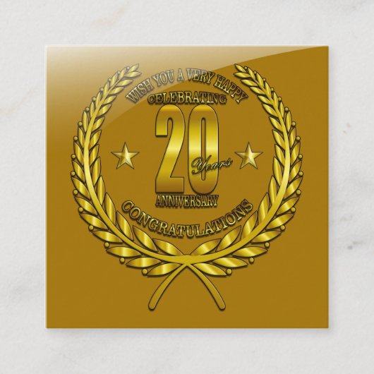 20周年おめでとうございます エンクロージャーカード (正面)