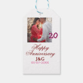 20周年おめでとうございます フォト追加 データ ギフトタグ (裏面)