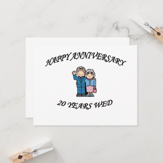 20周年おめでとう カード (正面/裏面インサイチュ)