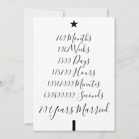 20周年のクリスマス結婚した20周年 シーズンカード (正面)