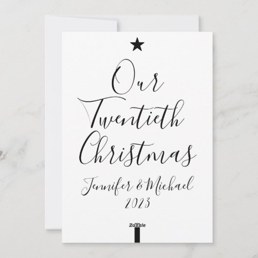 20周年のクリスマス結婚した20周年 シーズンカード (裏面)