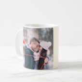 20周年の黄色いダイヤモンドのハートカスタム写真 コーヒーマグカップ (正面左)