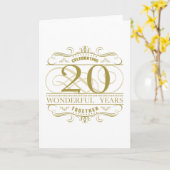 20周年を祝う カード (黄色い花)