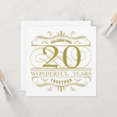20周年を祝って カード (正面/裏面インサイチュ)