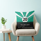 20周年を迎えるパーソナライズされたビジネス従業員記念日 クッション (椅子)