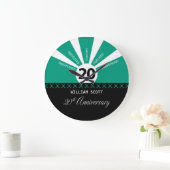 20周年を迎えるパーソナライズされたビジネス従業員記念日 ラージ壁時計 (ホーム)