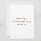 20周年オリジナル写真ウェディングアニバーサリーカード 招待状 (裏面)