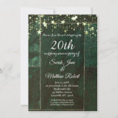 20周年グリーン招待カードデザイン 招待状 (正面)