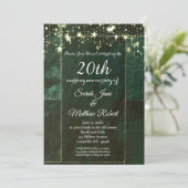 20周年グリーン招待カードデザイン 招待状 (スタンド正面)