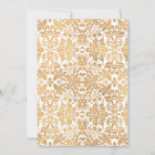 20周年パーティー - ゴールド ホワイト 招待状 (裏面)