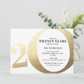 20周年ビジネスお祝い招待状 招待状 (スタンド正面)