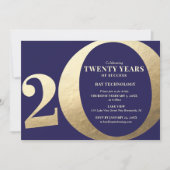 20周年ビジネス記念日 招待状 (正面)