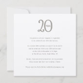 20周年企業のパーティの招待状 セーブザデート (裏面)