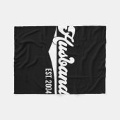 20周年夫結婚Est 2004年Tシャツ。 フリースブランケット (正面(横))