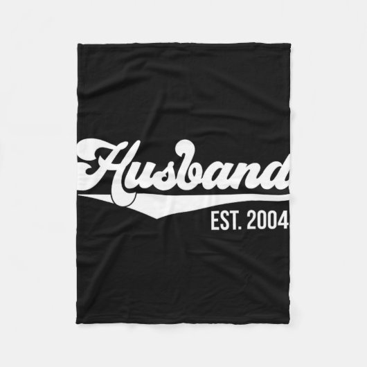 20周年夫結婚Est 2004年Tシャツ。 フリースブランケット (正面)