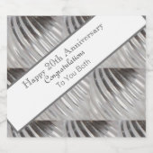 20周年結婚プラチナ スパークリングワインラベル (シングルラベル)