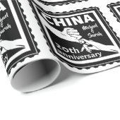 20周年結婚中国伝統的 ラッピングペーパー (ロールコーナー)