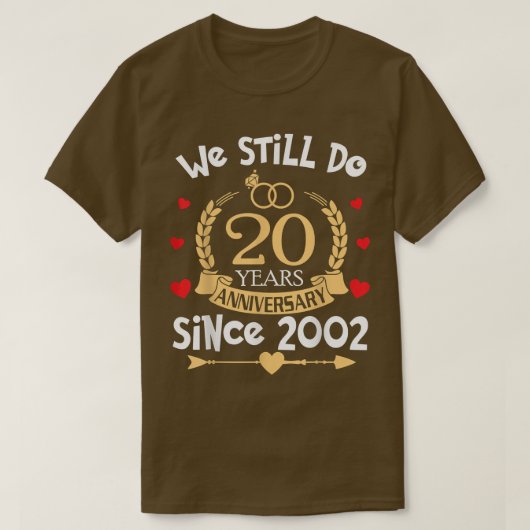 20周年結婚以来20年も続いている Tシャツ (デザイン正面)