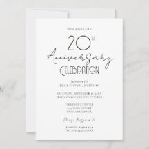 20周年結婚記念日のエレガントなスクリプト