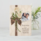 20周年結婚記念日のバラ 招待状 (スタンド正面)