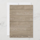 20周年結婚記念日のラスティックウッド ヴィンテージ ラッセル 招待状 (裏面)